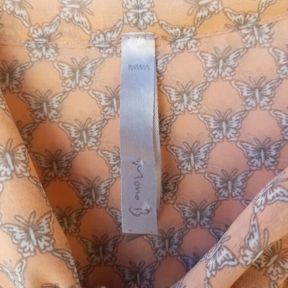 Mona B Long Sleeve Blouse With Tie. - Picture 3 of 14